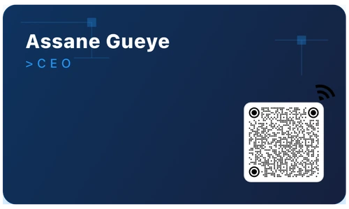 Carte DLCard bleu nuit d'Assane Gueye, CEO